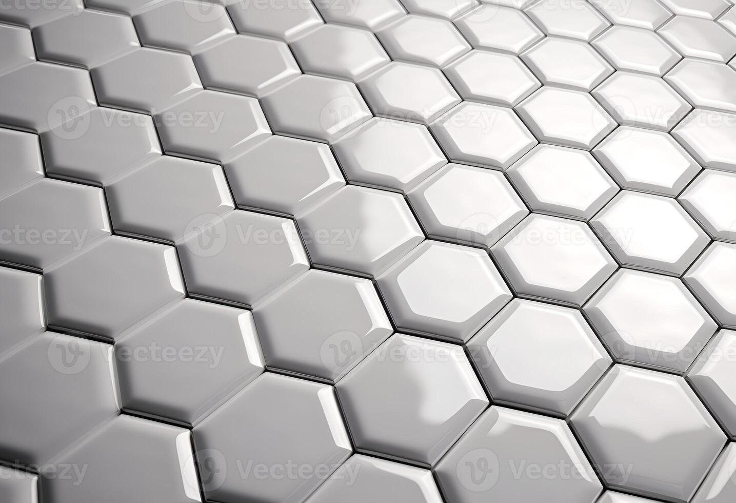 3d illustration of hexagonal parametric pattern. photo