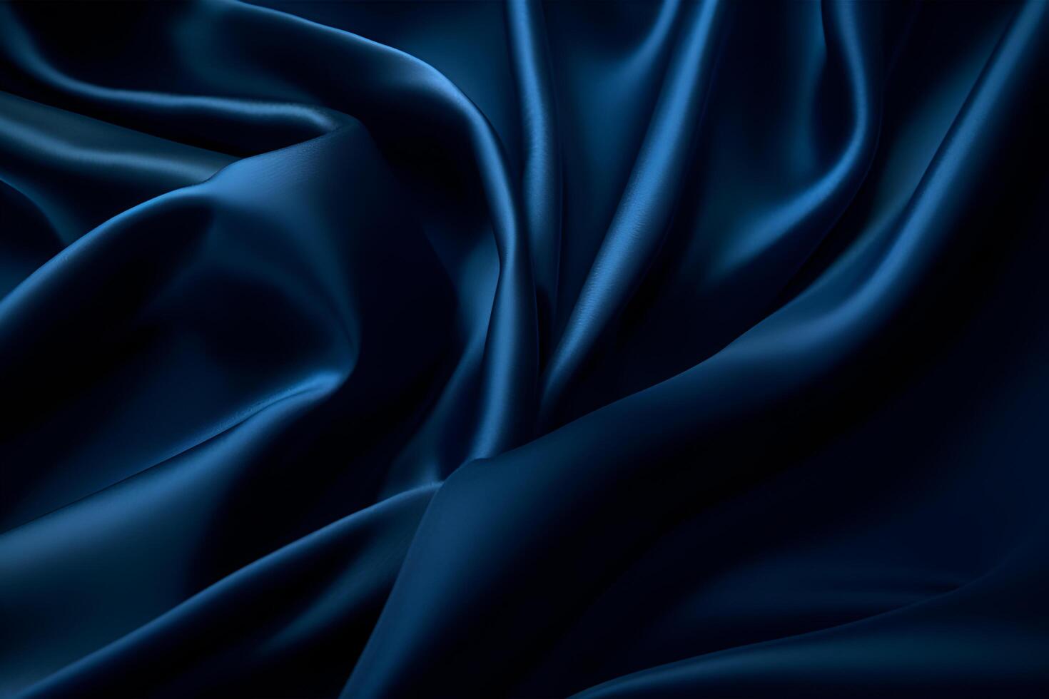 Smooth elegant dark blue silk or satin luxury cloth texture can use as abstract background. Luxurious background design. photo