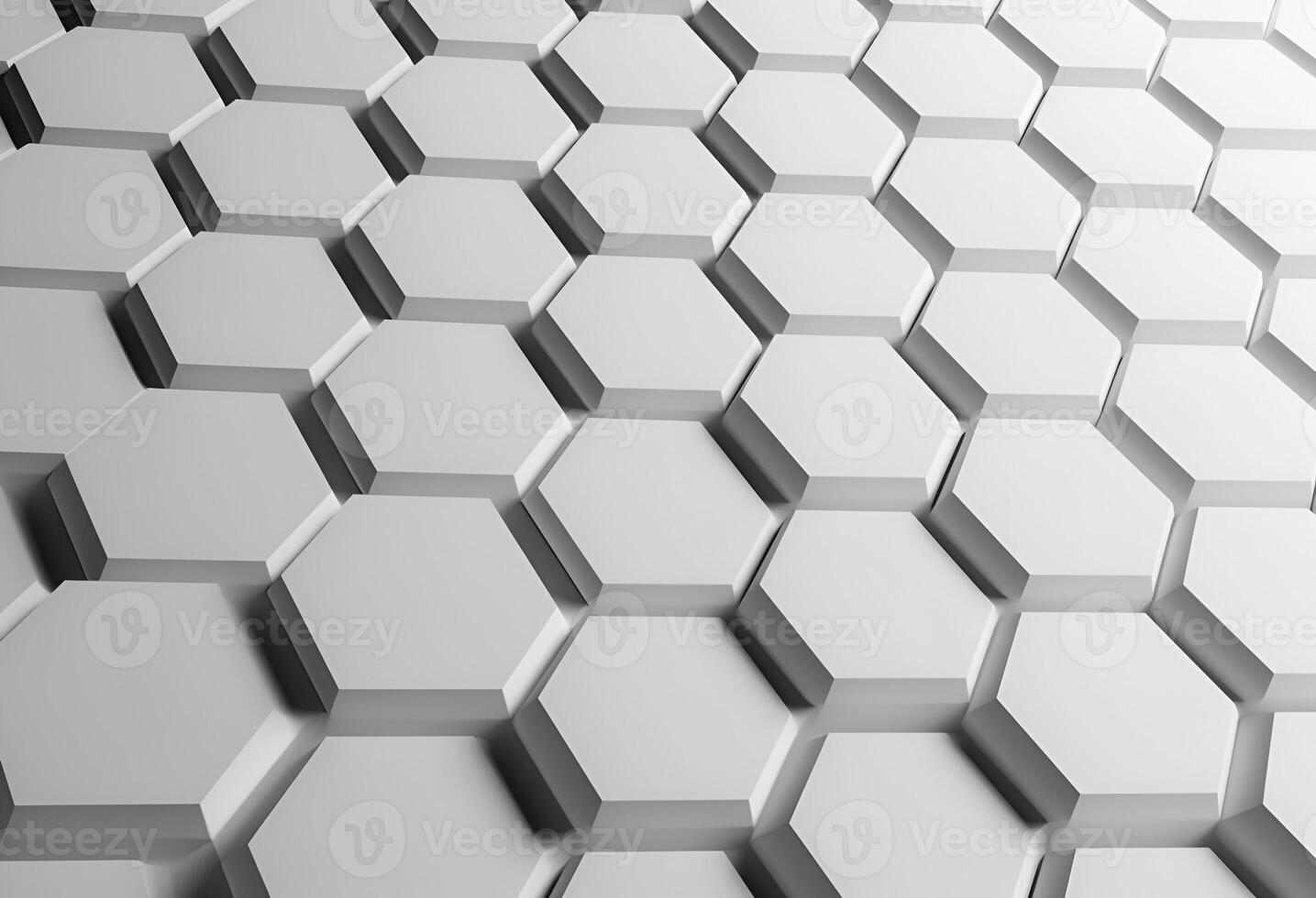 3d illustration of hexagonal parametric pattern. photo