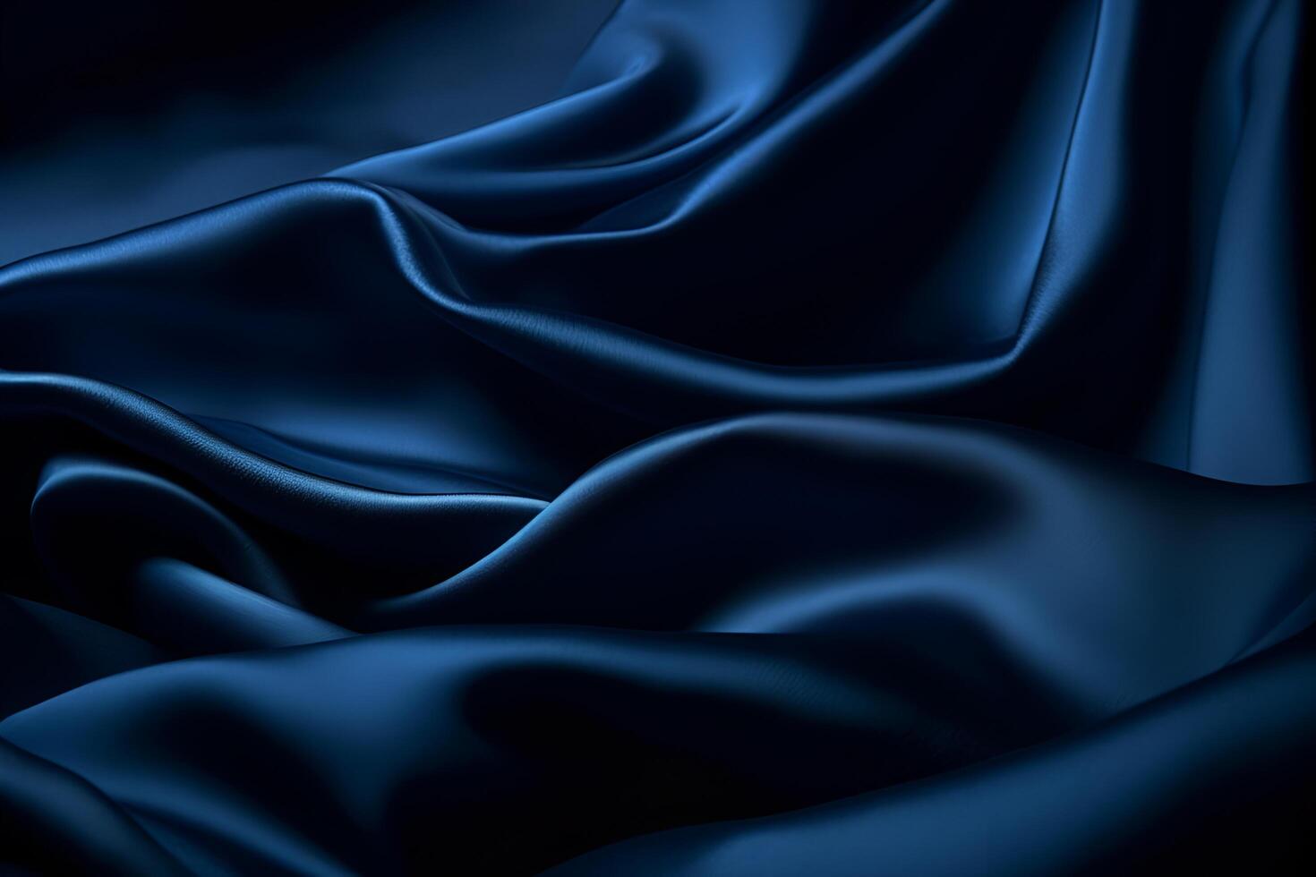 Smooth elegant dark blue silk or satin luxury cloth texture can use as abstract background. Luxurious background design. photo