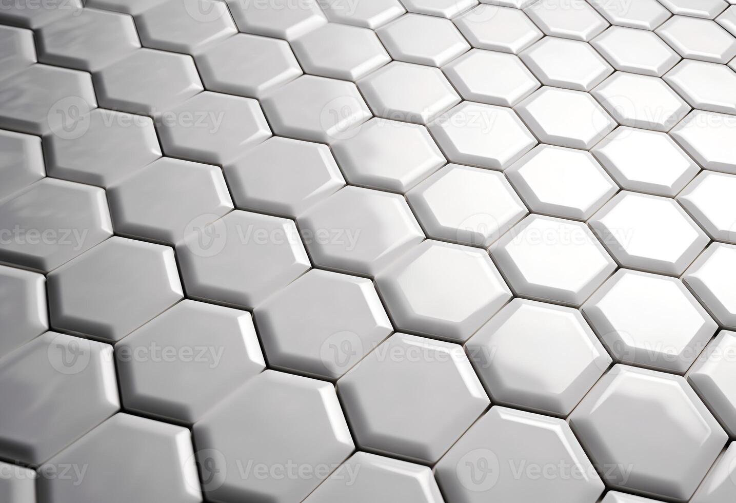3d illustration of hexagonal parametric pattern. photo