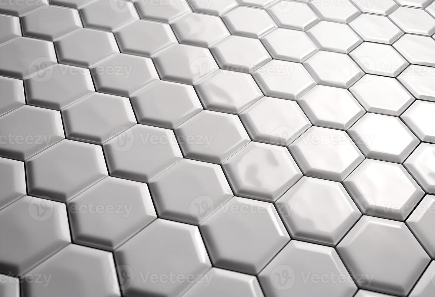 3d illustration of hexagonal parametric pattern. photo