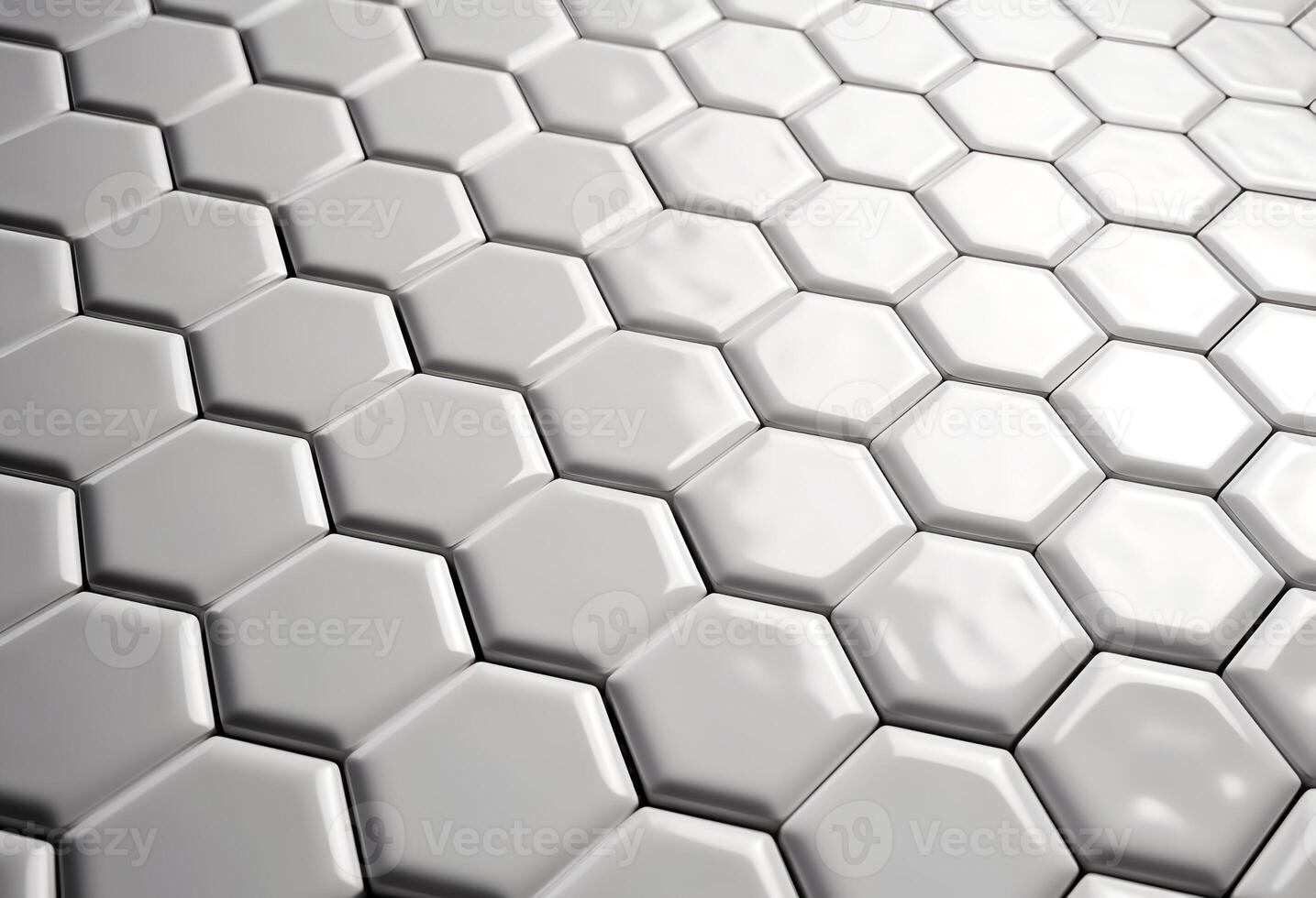 3d illustration of hexagonal parametric pattern. photo
