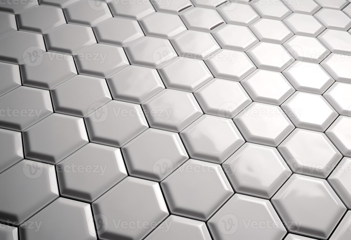 3d illustration of hexagonal parametric pattern. photo