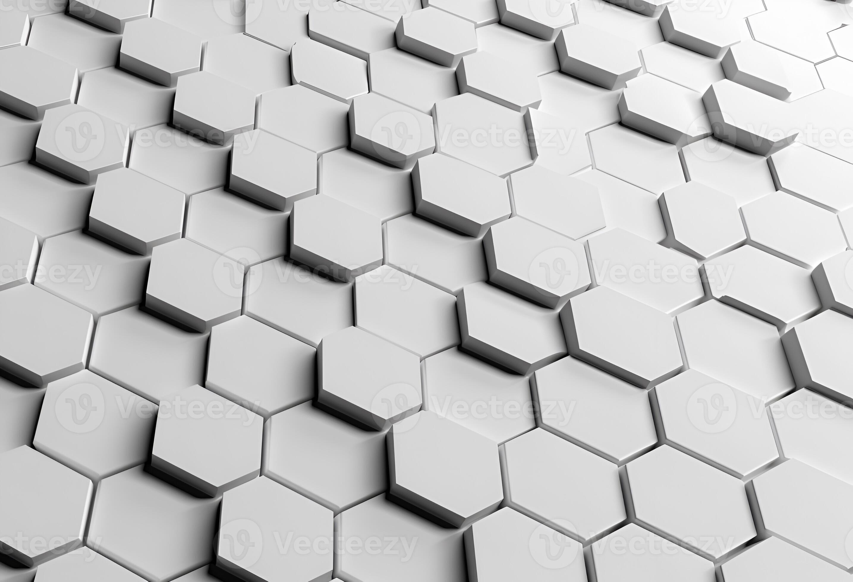 3d illustration of hexagonal parametric pattern. Generated Ai 25358490 ...