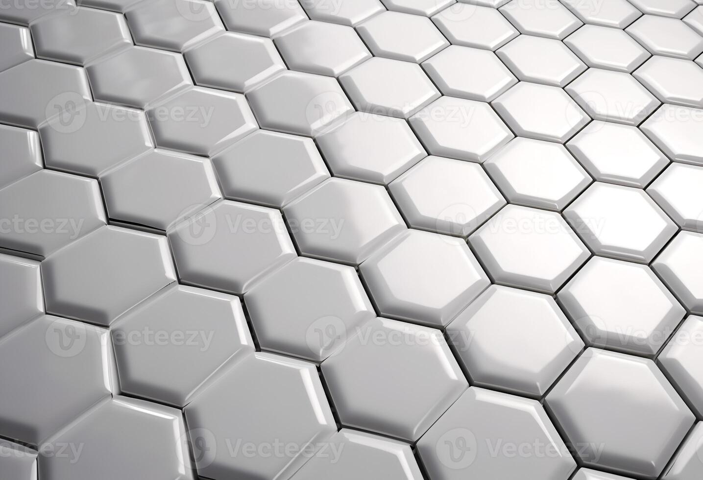 3d illustration of hexagonal parametric pattern. photo