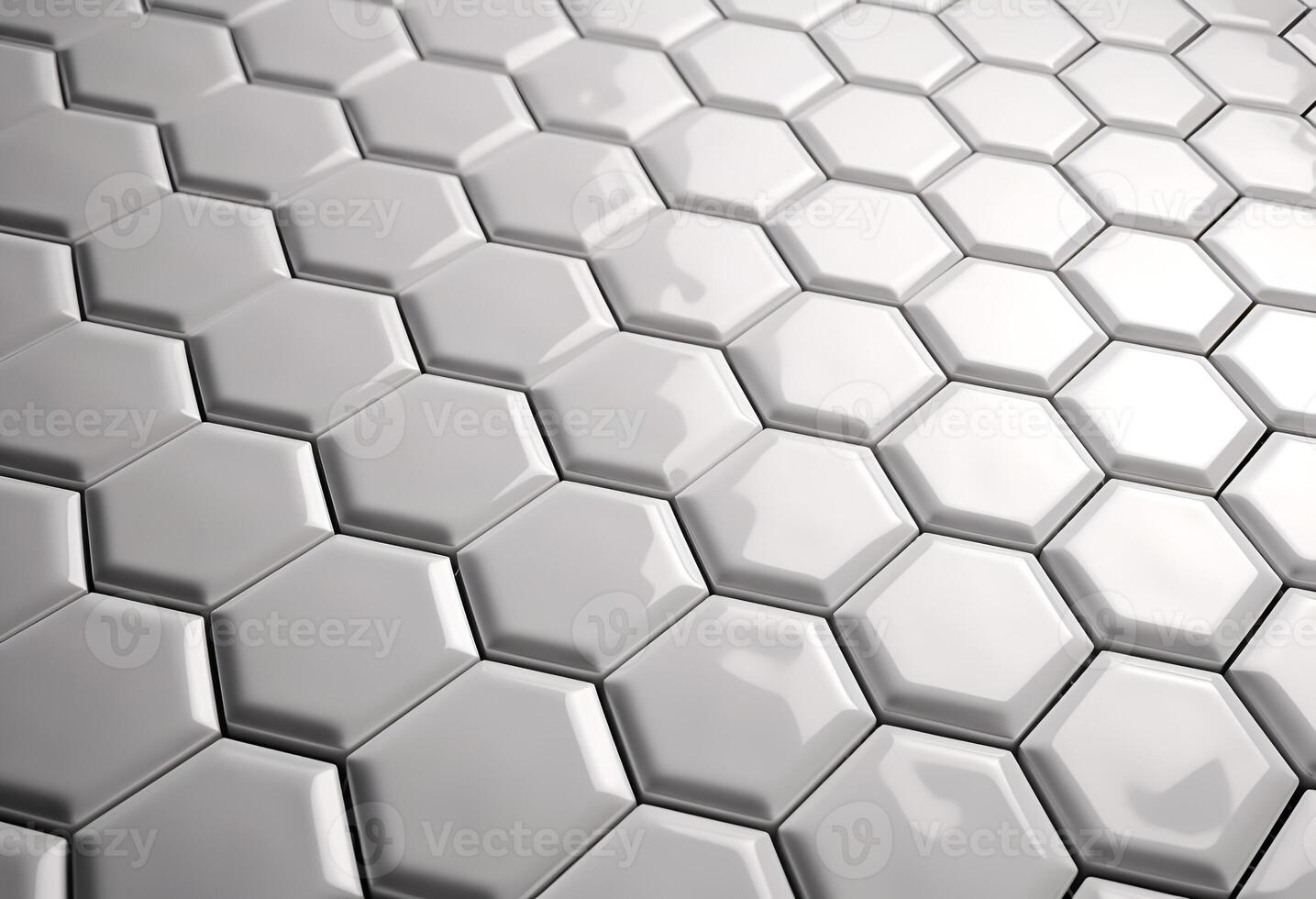 3d illustration of hexagonal parametric pattern. photo