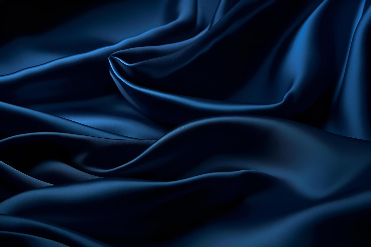 Smooth elegant dark blue silk or satin luxury cloth texture can use as abstract background. Luxurious background design. photo