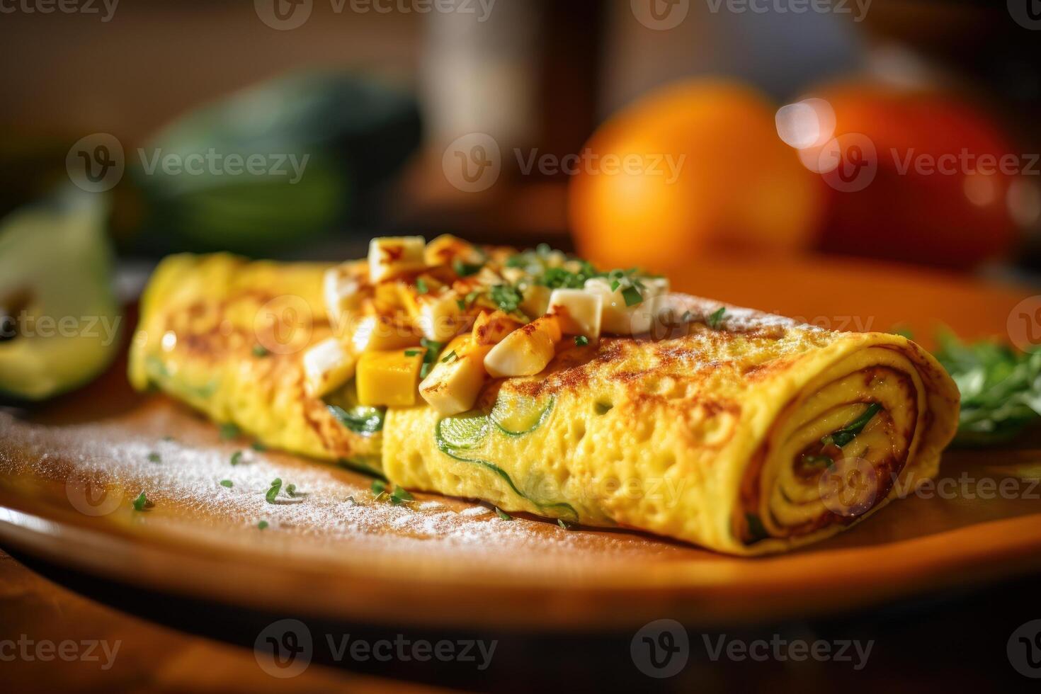 stock photo of healthy breakfast with Tamagoyaki Japanese Rolled omelettete food photography