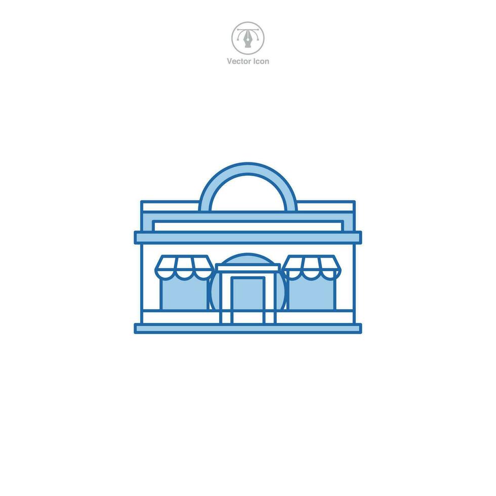 Restaurant icon vector displays a stylized dining establishment, symbolizing food, cuisine, hospitality, service, dining, and gastronomy