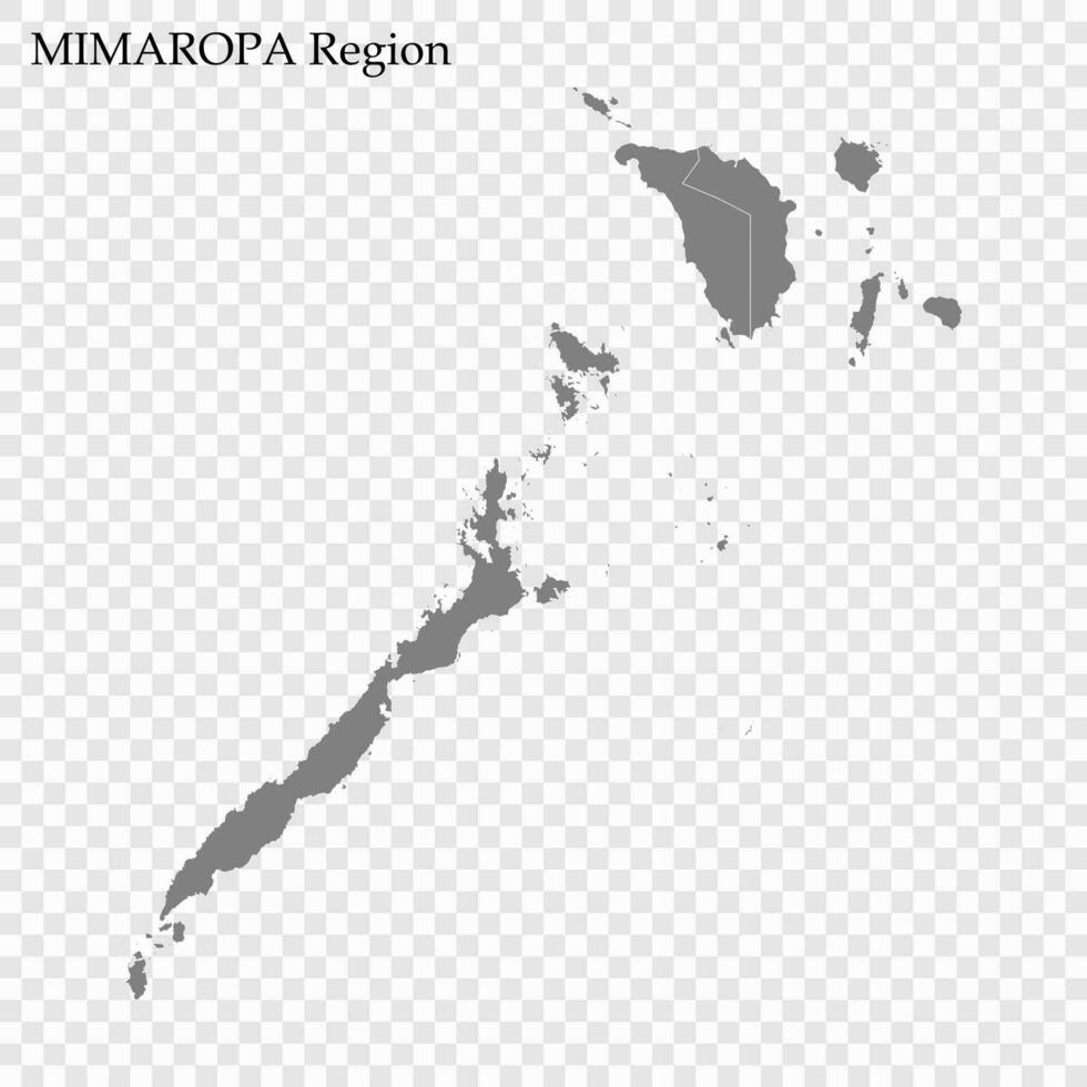 alto calidad mapa de región de Filipinas vector