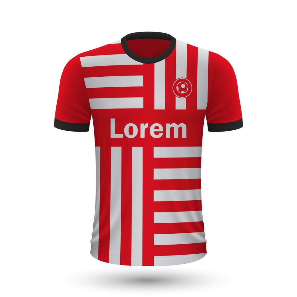 Realistic soccer shirt Girona vector