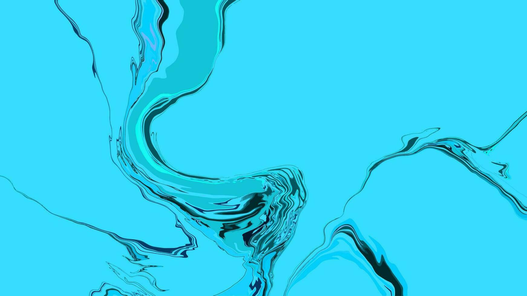 Water splashing background. Abstract painting mix stains. Blue liquid paint that flows. vector