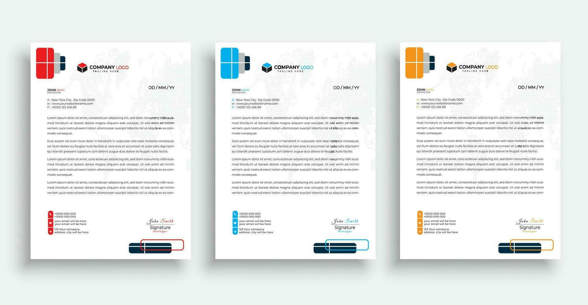 Free vector modern letterhead template design.