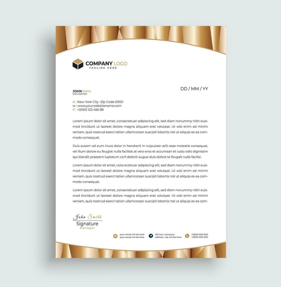 Free vector modern letterhead template design.