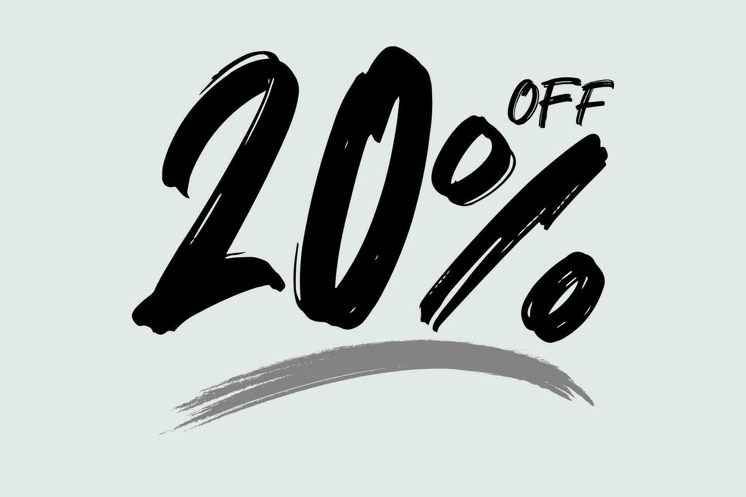 Special Offer Discount Hand Drawn Numbers Of 20 Percent OFF Black special-offer-discount-hand-drawn-numbers-of-20-percent-off-black