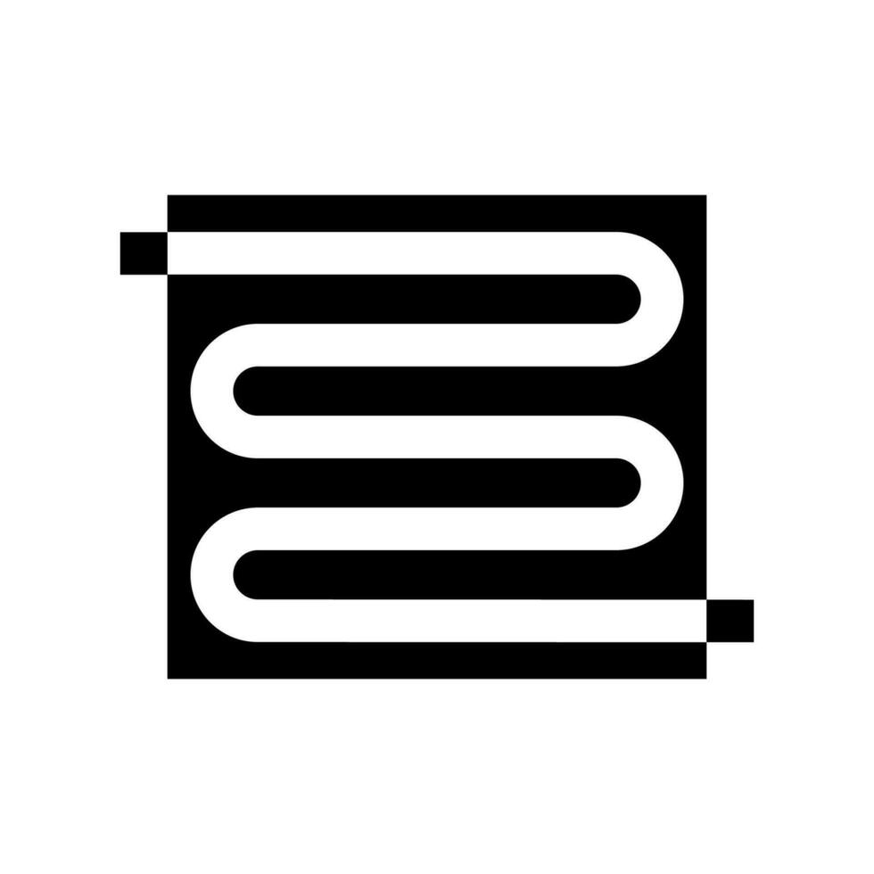 Warm floor flat vector icon on isolated white background.