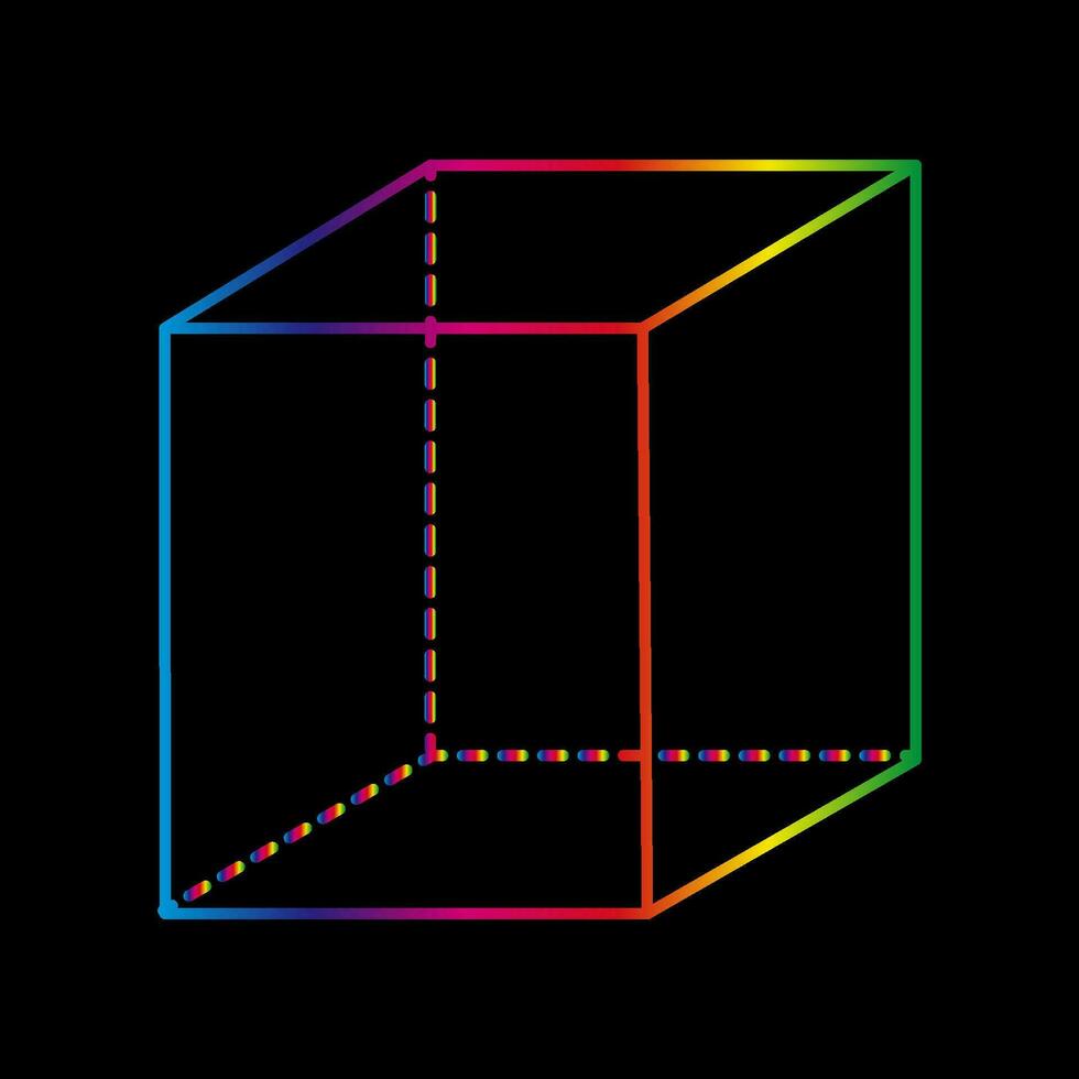 Cube Geometric shape. Vector image of cube icon. Simple box icon.