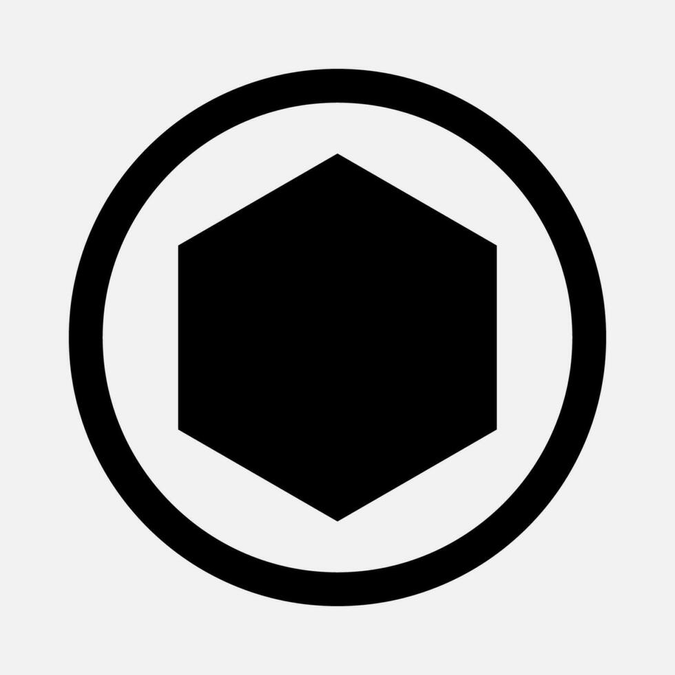 Hexagon icon vector illustration on isolate background.