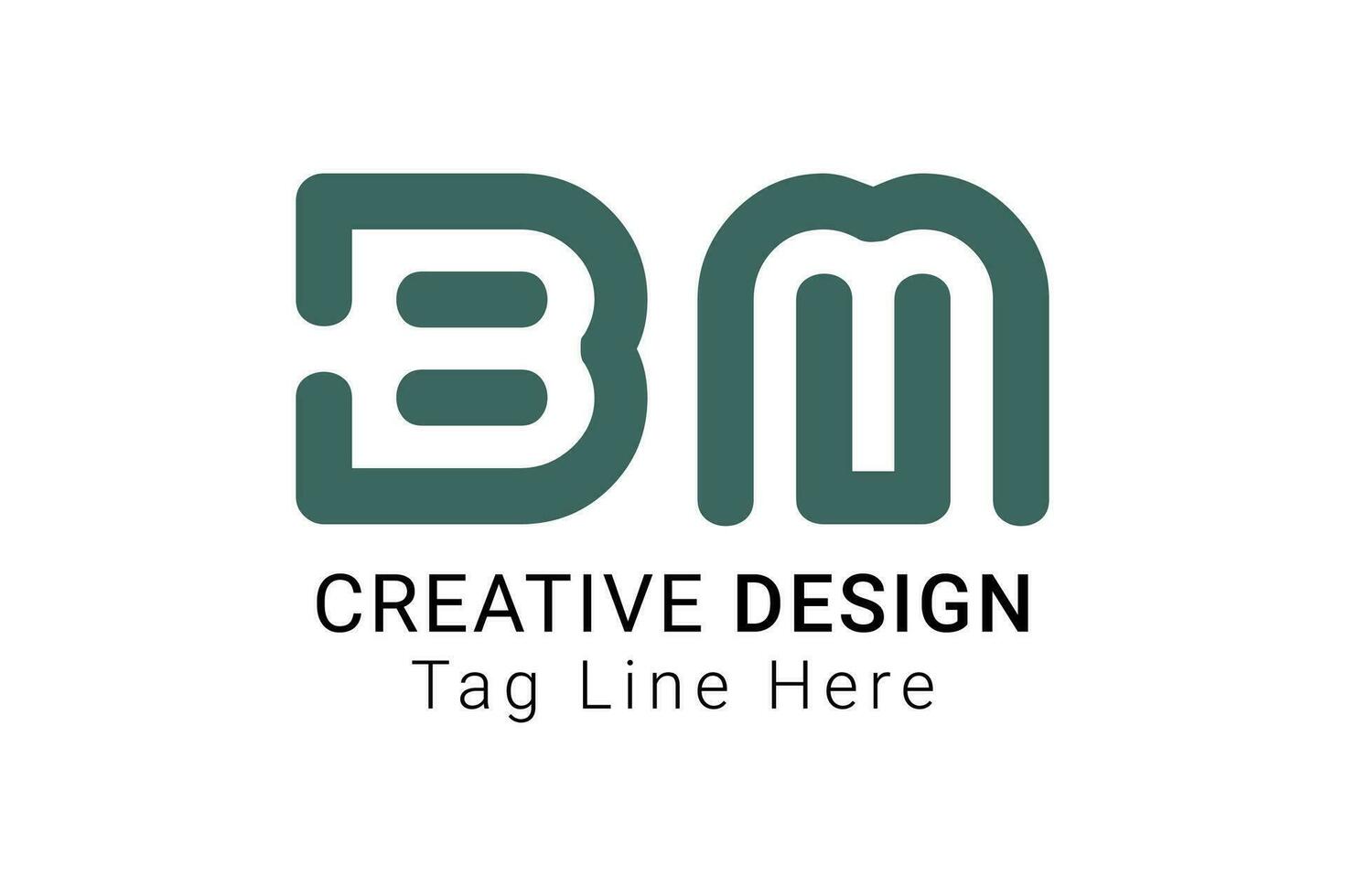 Modern minimalist BM logo design vector illustration Pro Vector.