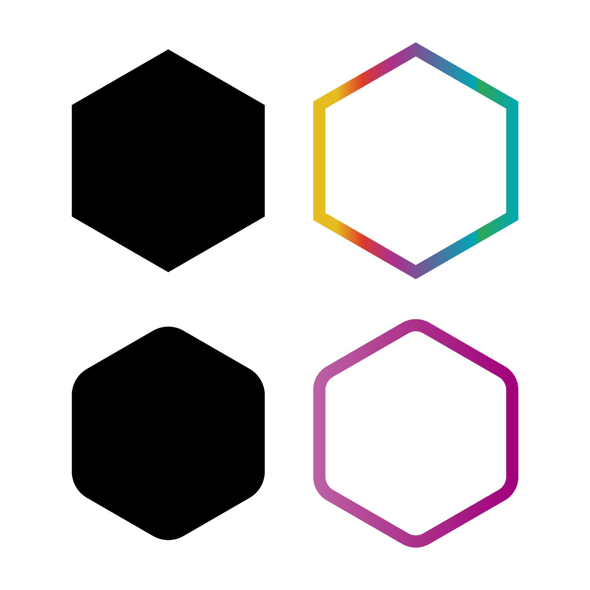 Hexagon with rounded corners icon vector illustration. 25360950 Vector