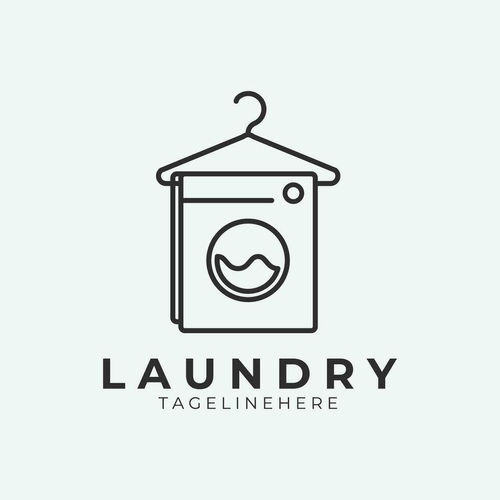 lavandería logo , Lavado máquina, lavandería lavadora, vector ilustración