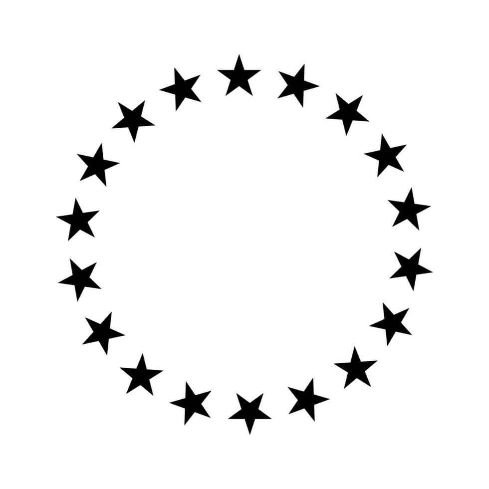 Stars in circle icon vector illustration on white background.