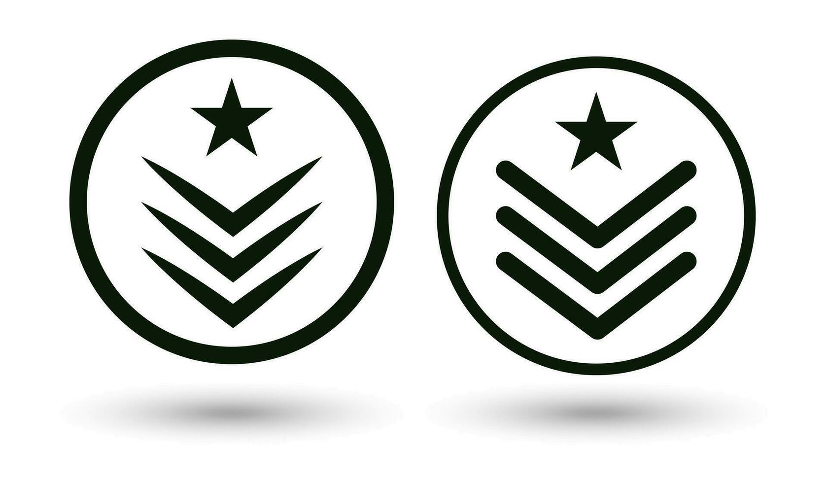 militar emblema icono imagen vector ilustración.