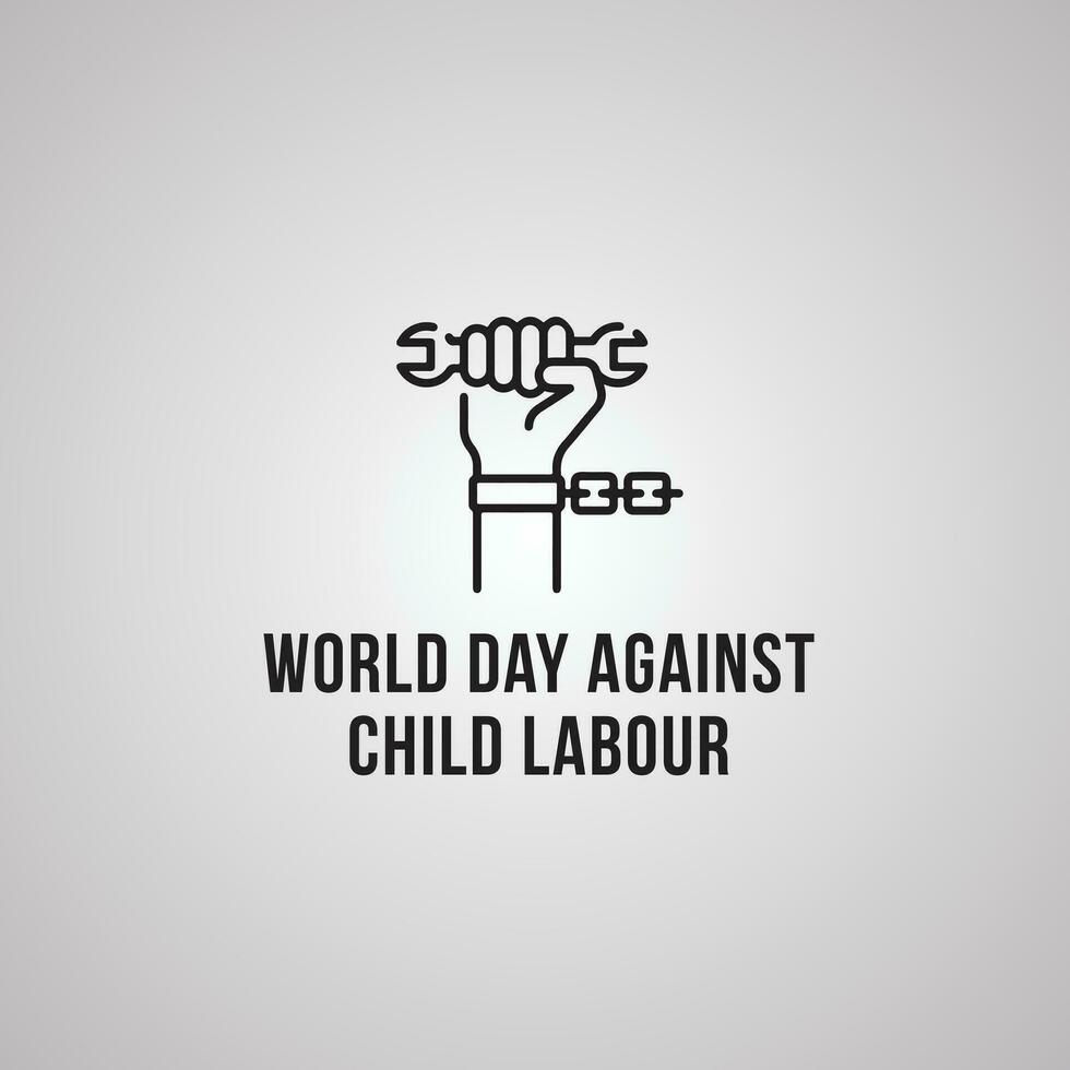 Ending Exploitation, Empowering Futures World Day Against Child Labour vector