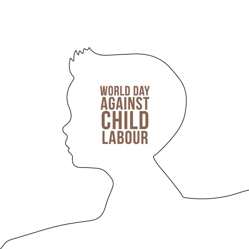Ending Exploitation, Empowering Futures World Day Against Child Labour vector