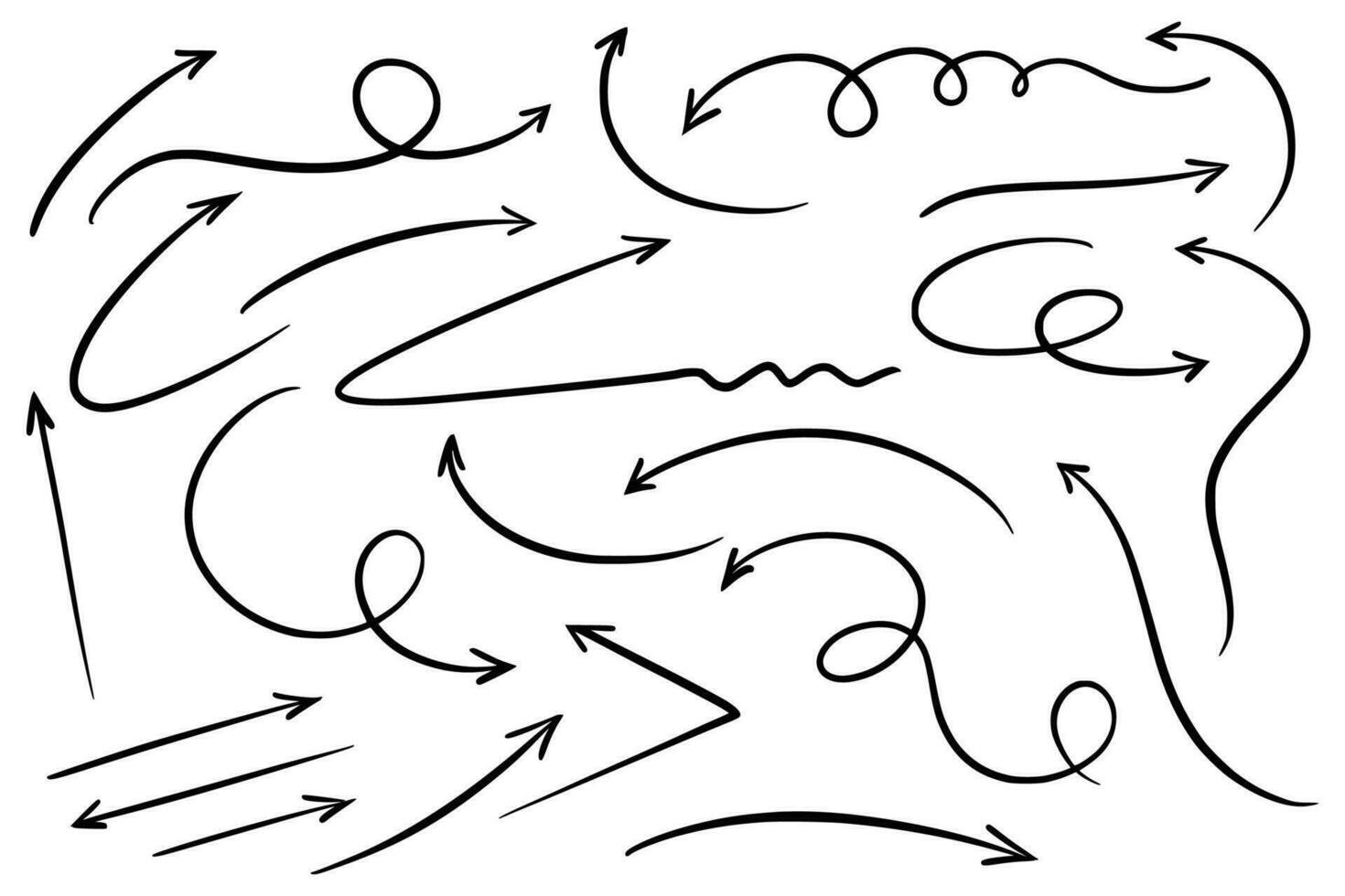 Modern different arrow set design vector