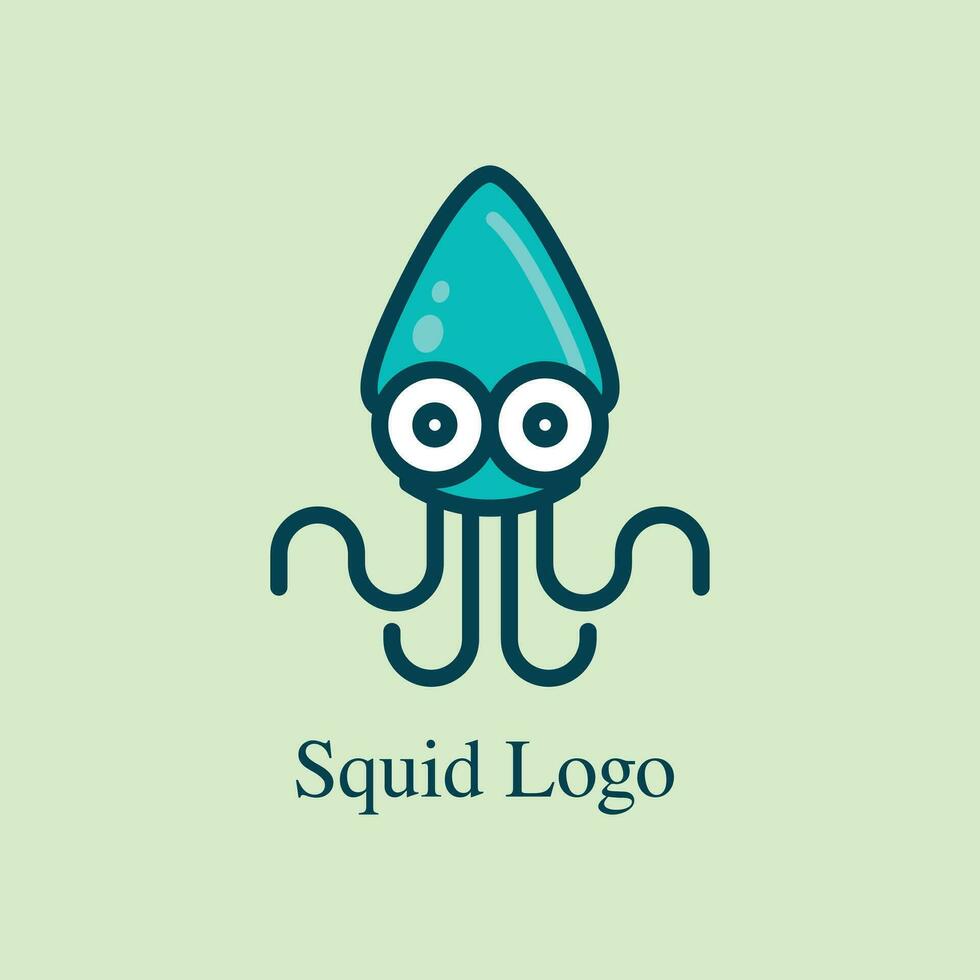 Modern Squid Logo Design vector