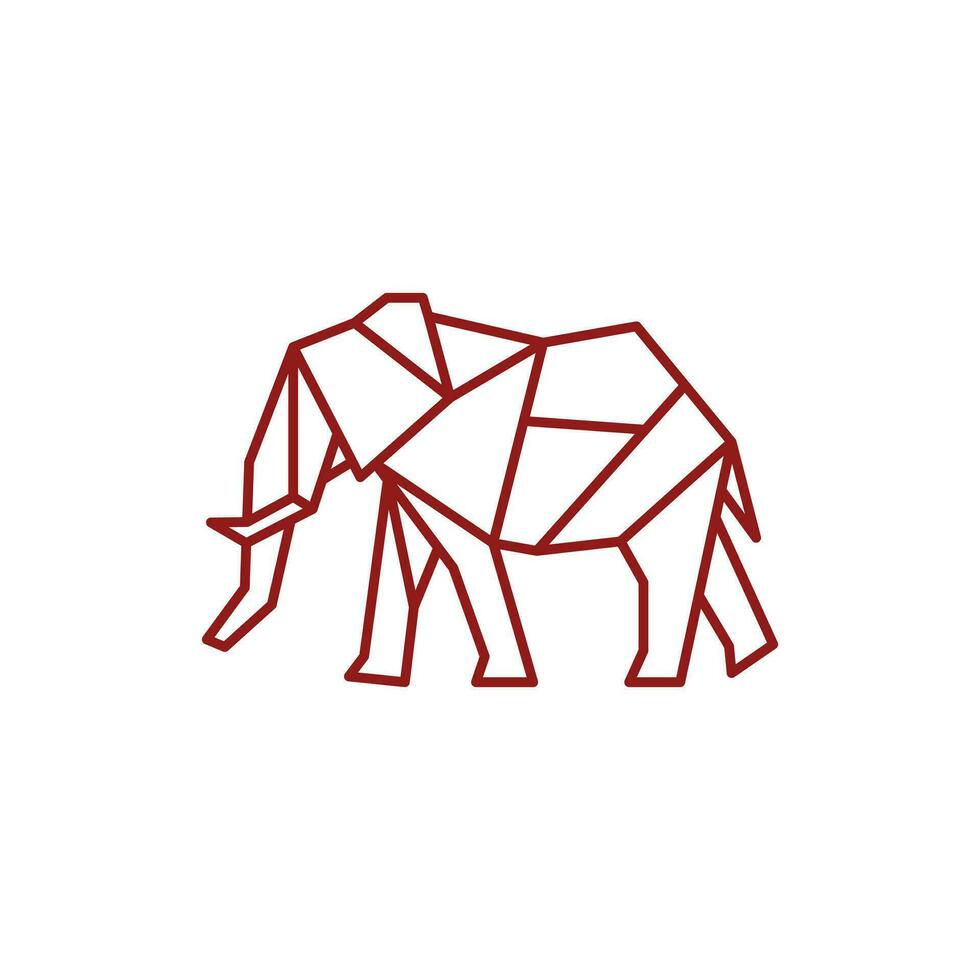 Elephant Line Art Vector Logo