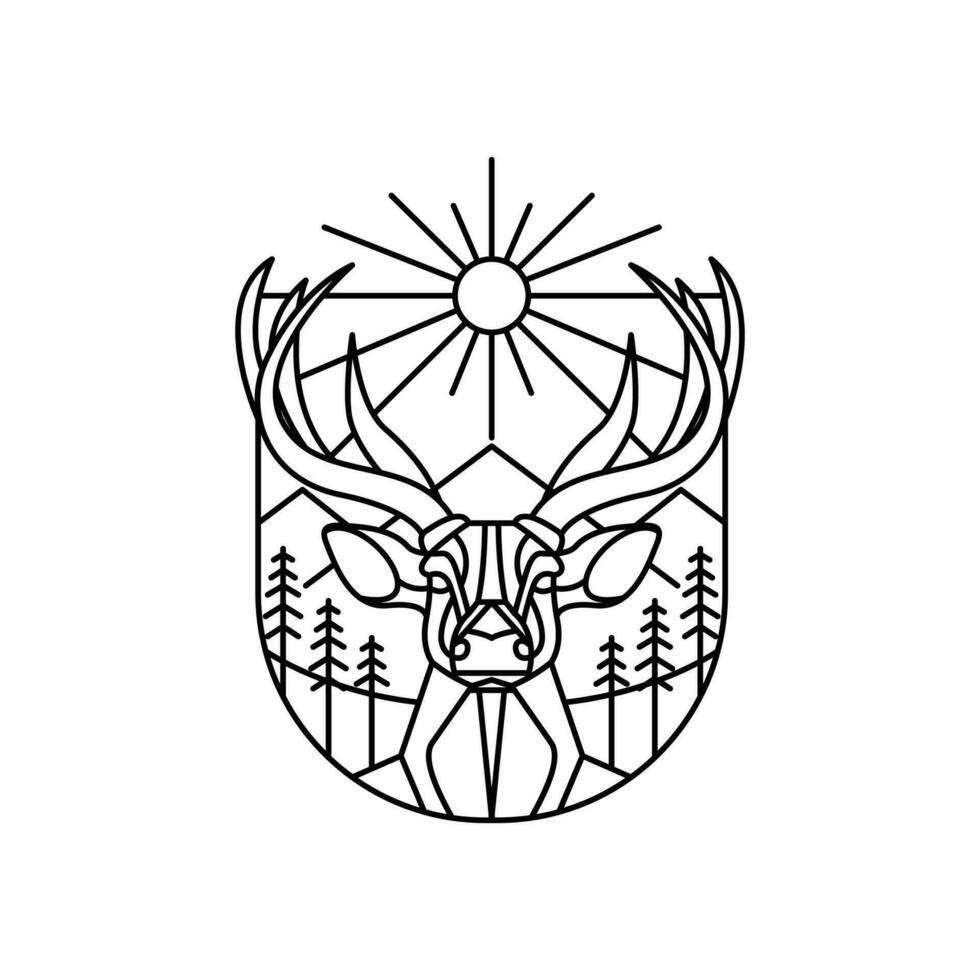 Deer Head Icon Design vector