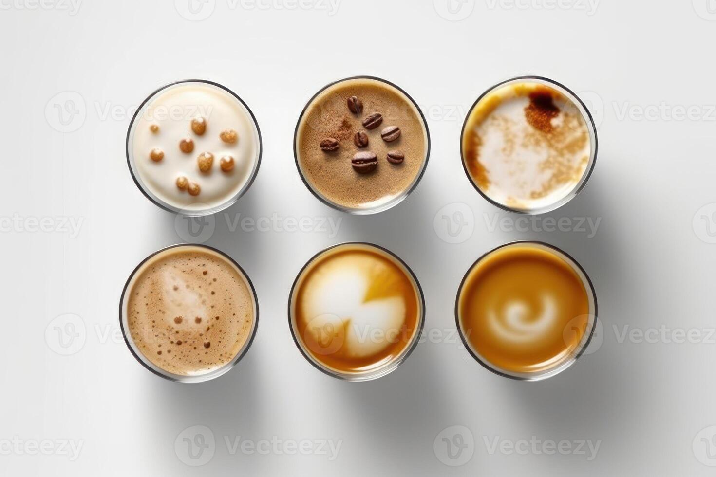 valores foto de colección mezcla un taza macchiato parte superior ver comida fotografía generativo ai