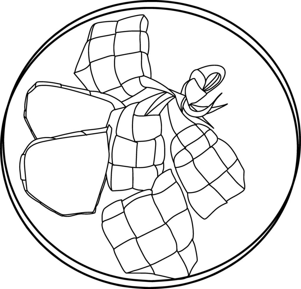 Sketch of Ketupat vector