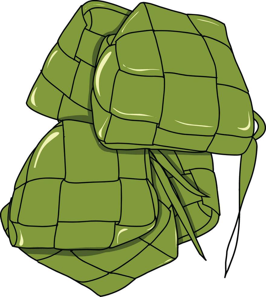 an Illustration of Ketupat Lebaran vector