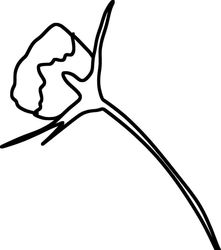 Sketch of Flower Bud vector