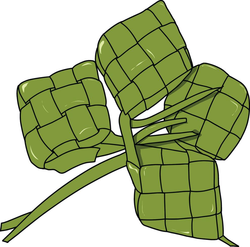 an Illustration of Ketupat Lebaran vector