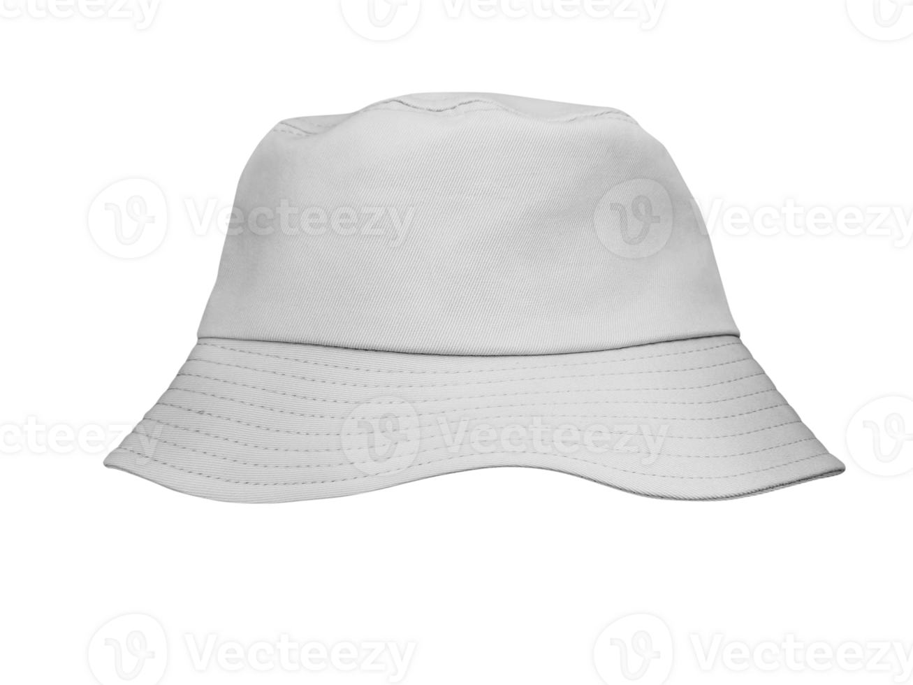 White bucket hat isolated PNG transparent