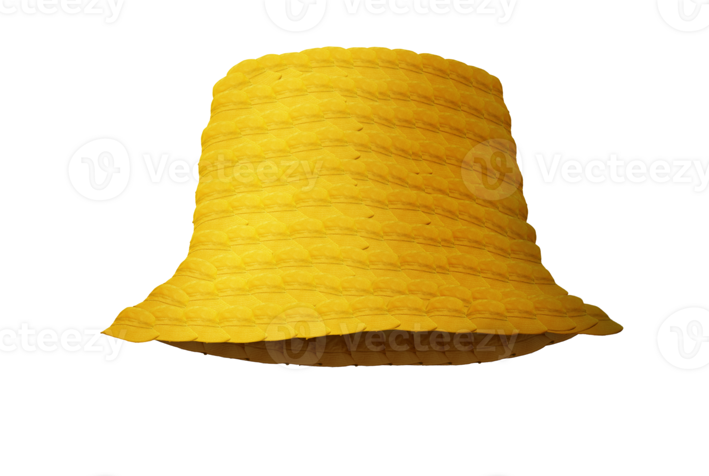 Yellow bucket hat isolated PNG transparent