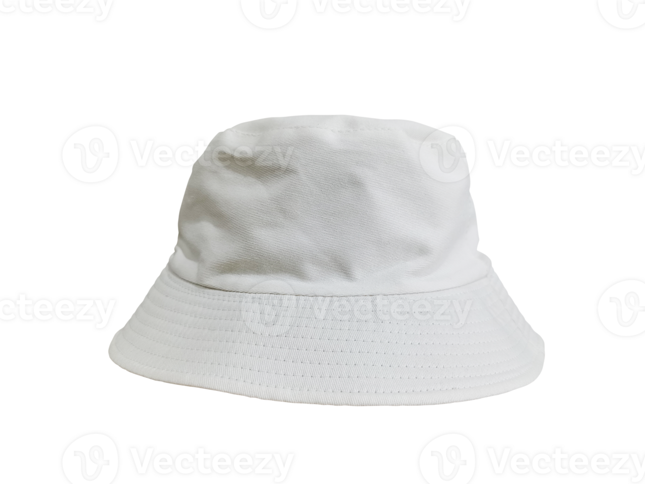White bucket hat isolated PNG transparent