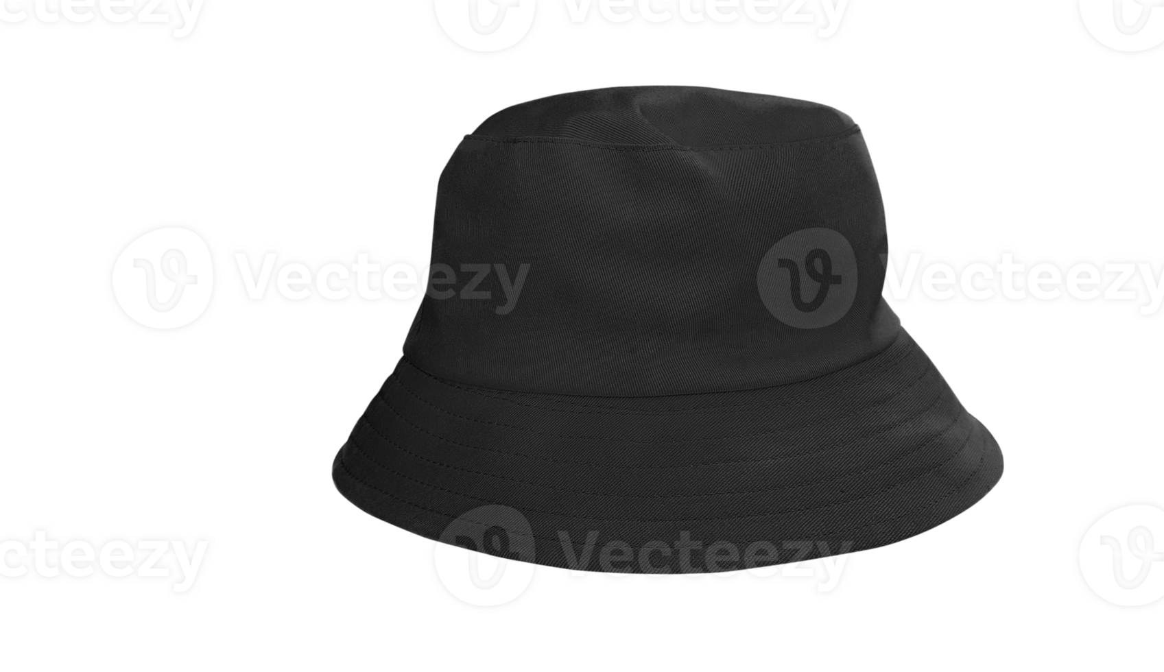 black bucket hat PNG transparent