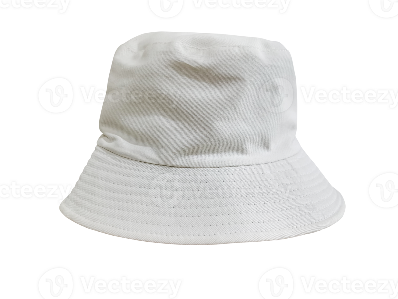 White bucket hat isolated PNG transparent