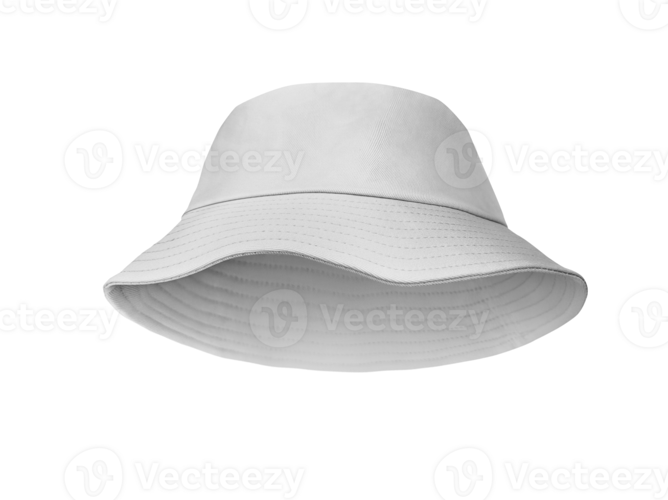 White bucket hat PNG transparent