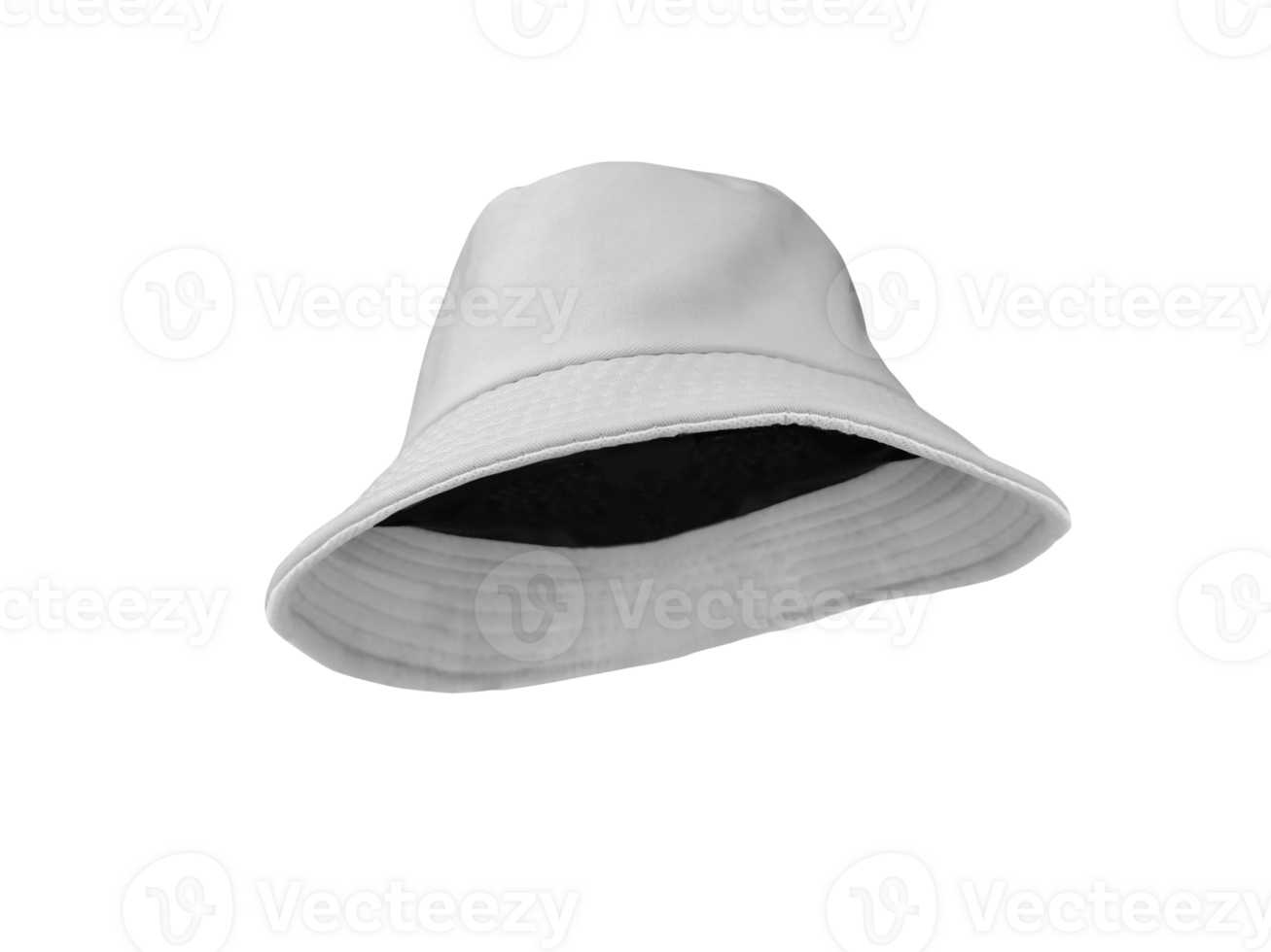 white bucket hat isolated  PNG transparent