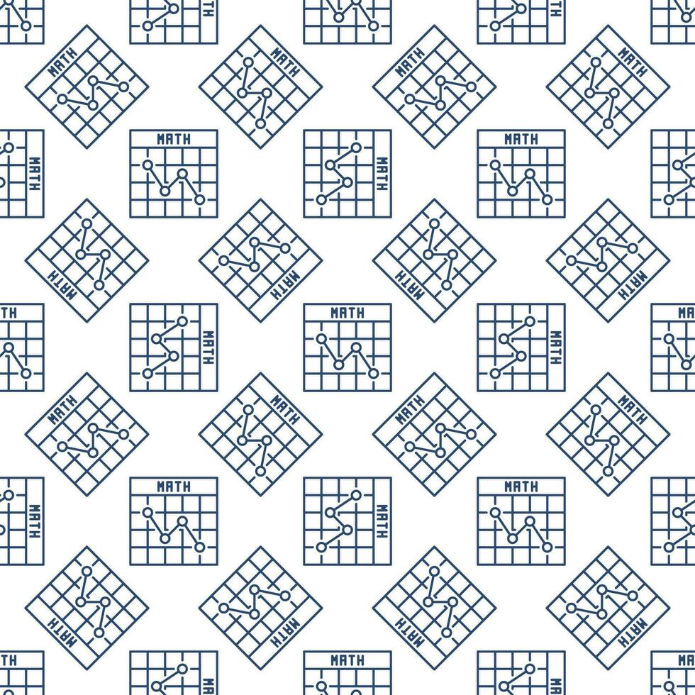 Mathematics Falling Graph vector concept line seamless pattern