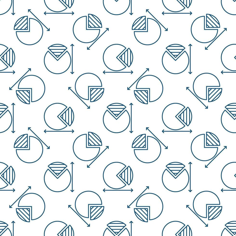 Math Circle vector Mathematics concept line simple seamless pattern