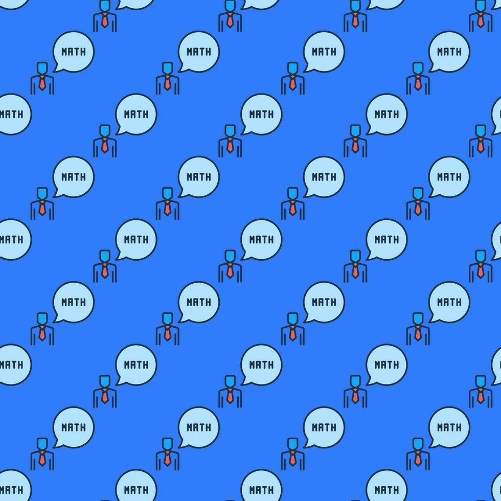 Mathematics Teacher or Student vector Math modern seamless pattern