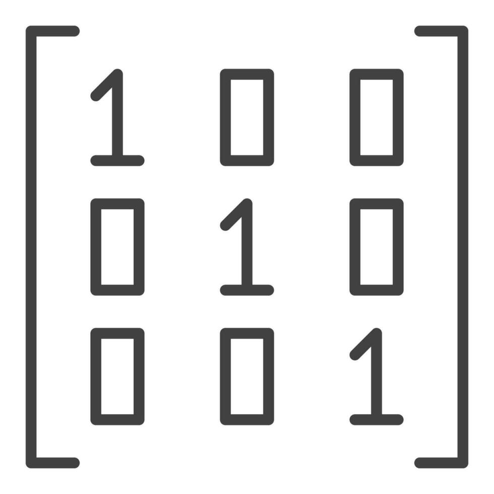 matemáticas matriz vector concepto Delgado línea icono o firmar